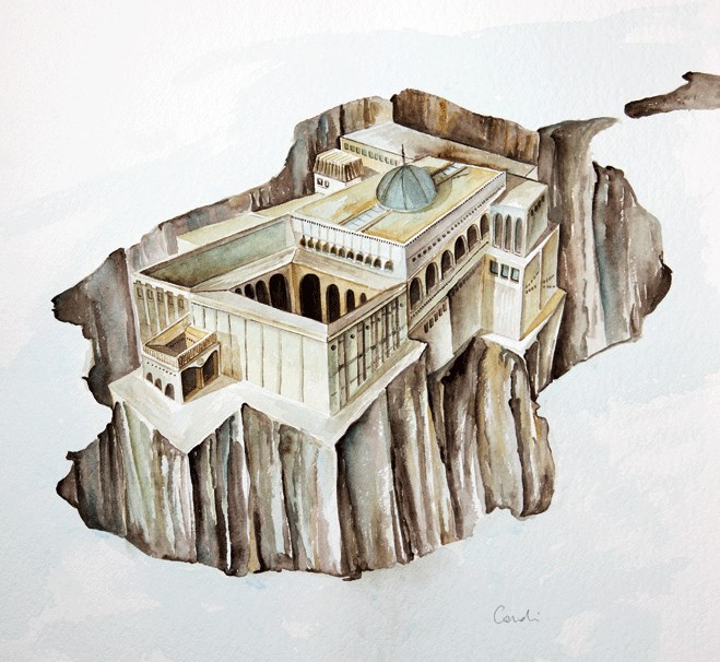 <p>fig. 2 Colleen Corradi Brannigan, Theodora, acquarello su carta di cotone, 50x50 cm</p>
