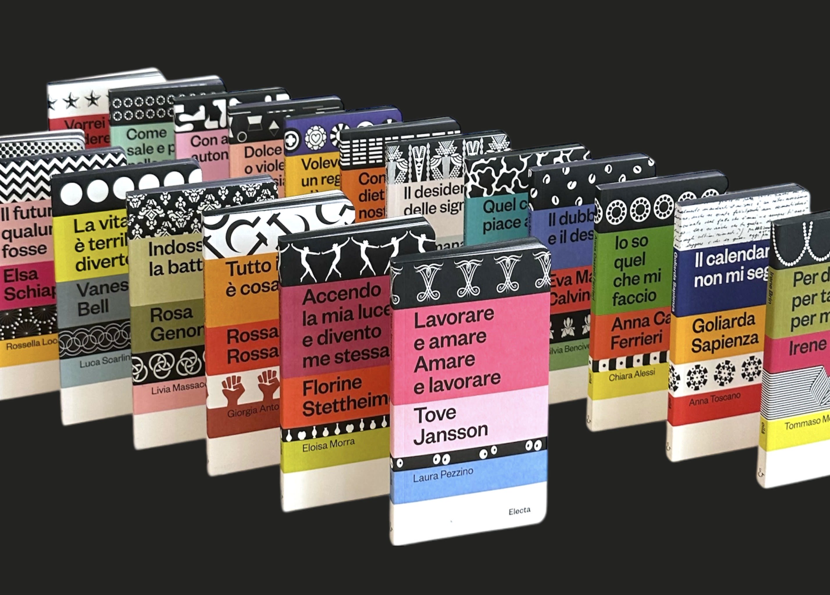 <p>Fig. 4 I volumi della collana di monografie Oil&agrave; &copy;Electa</p>