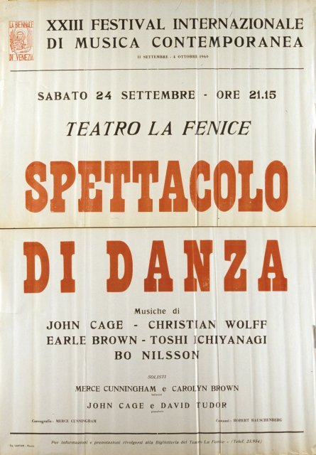 Locandina Spettacolo di danza, 24 settembre 1960 
