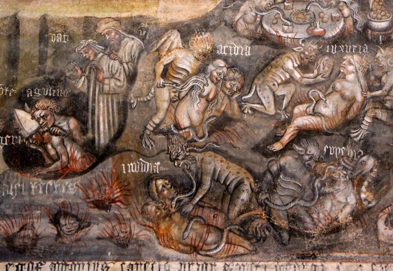 Campochiesa, San Giorgio, Giudizio finale, 1446 Campochiesa, San Giorgio, Giudizio finale, 1446