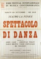 Locandina Spettacolo di danza, 24 settembre 1960 
