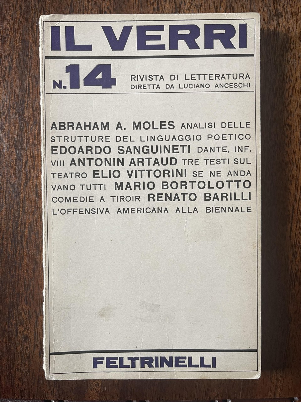 Copertina Il Verri, n. 14, 1964
