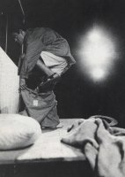 Foto di scena Atto senza parole II di Samuel Beckett, Festival Beckett a Prima Porta, 1965, in La Zattera di Babele 1981-1991, La Zattera di Babele, 1991
