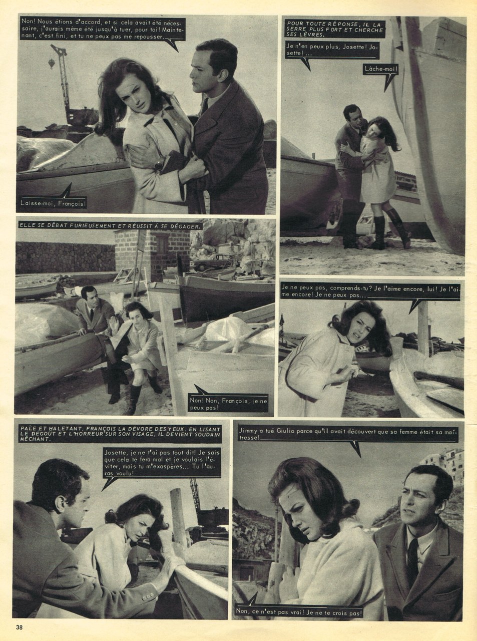 Du sang sur la robe de la mari&eacute;e, roman-photo de Champs-Elys&eacute;es, 1967&nbsp;
