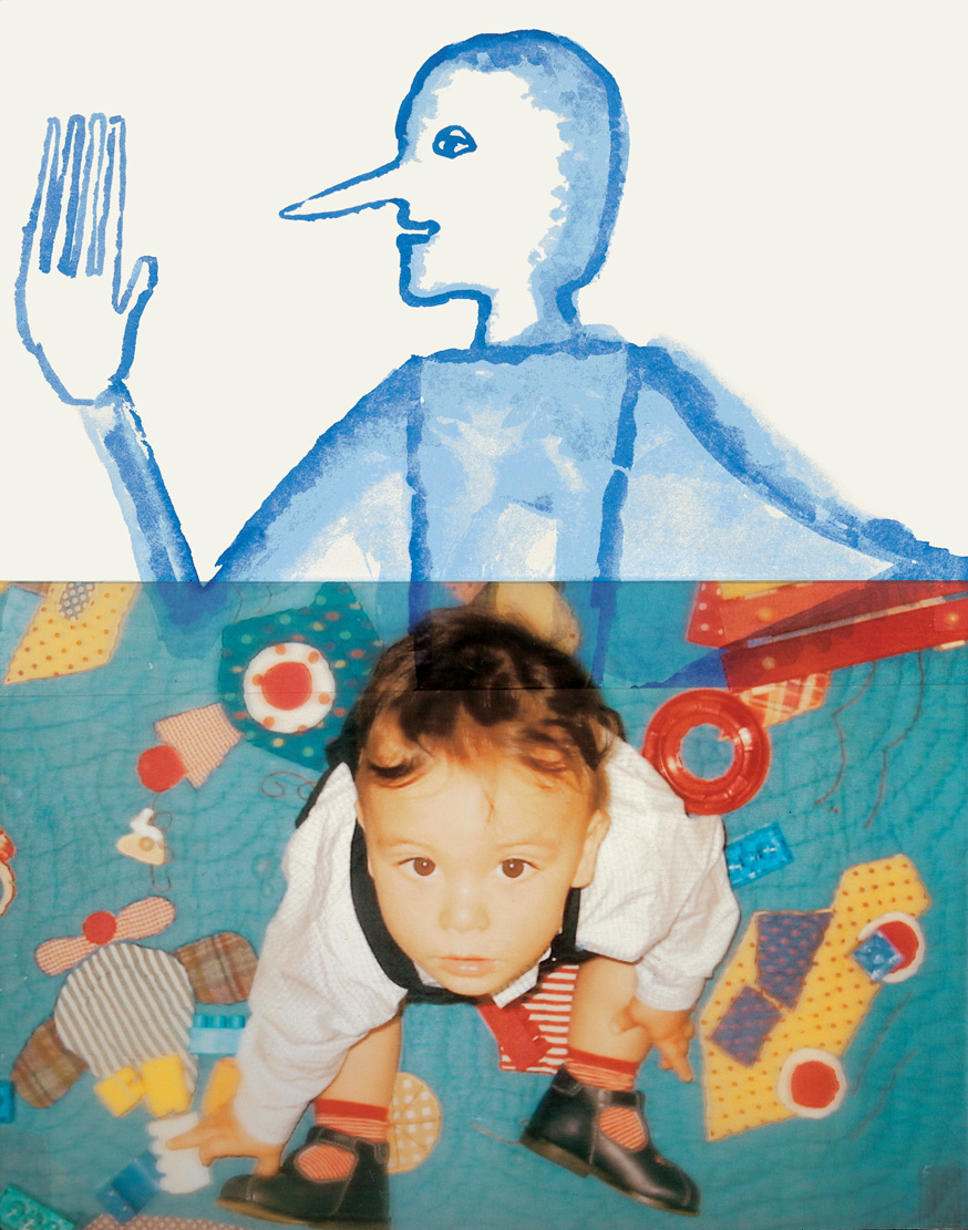 Fig. 2. Mimmo Paladino, opera grafica per Pinocchio, 2004. Serigrafia su P.V.C., fotografia, 60x45 cm
