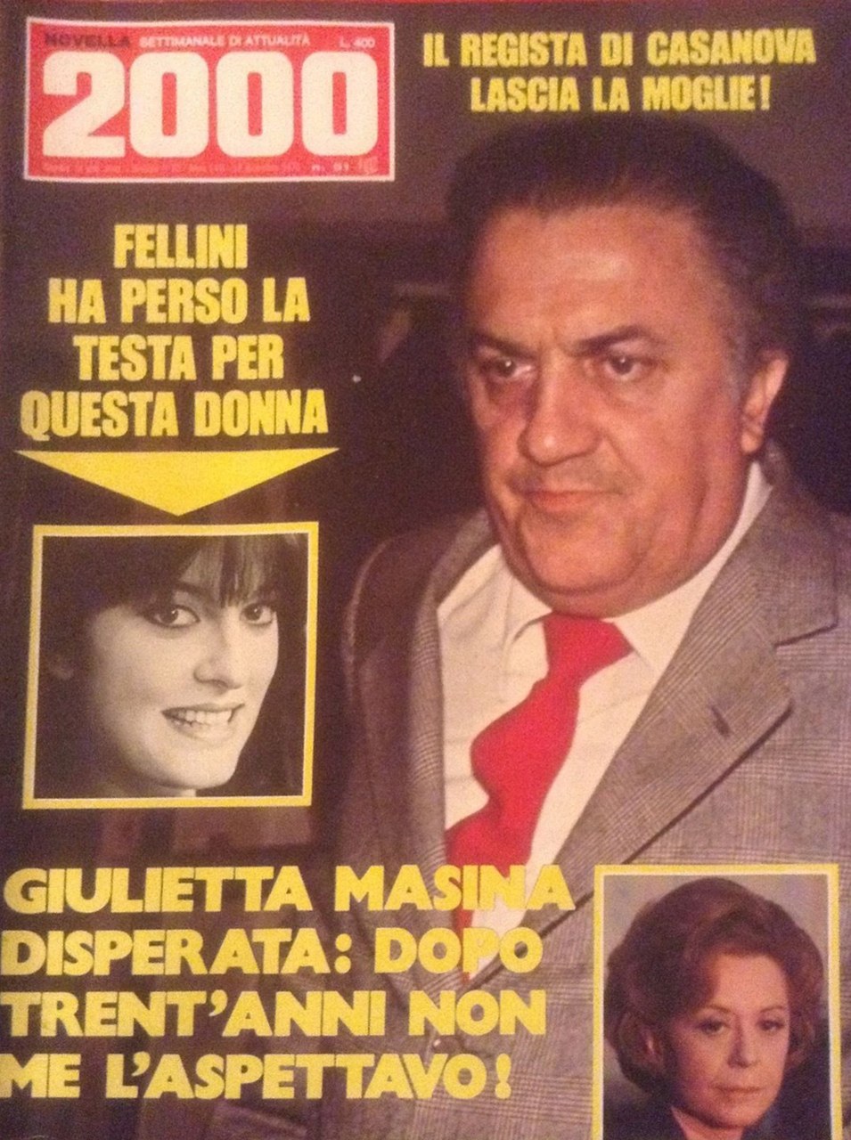 Fig. 5 Giulietta Masina nella copertina di Novella 2000 del 1976
