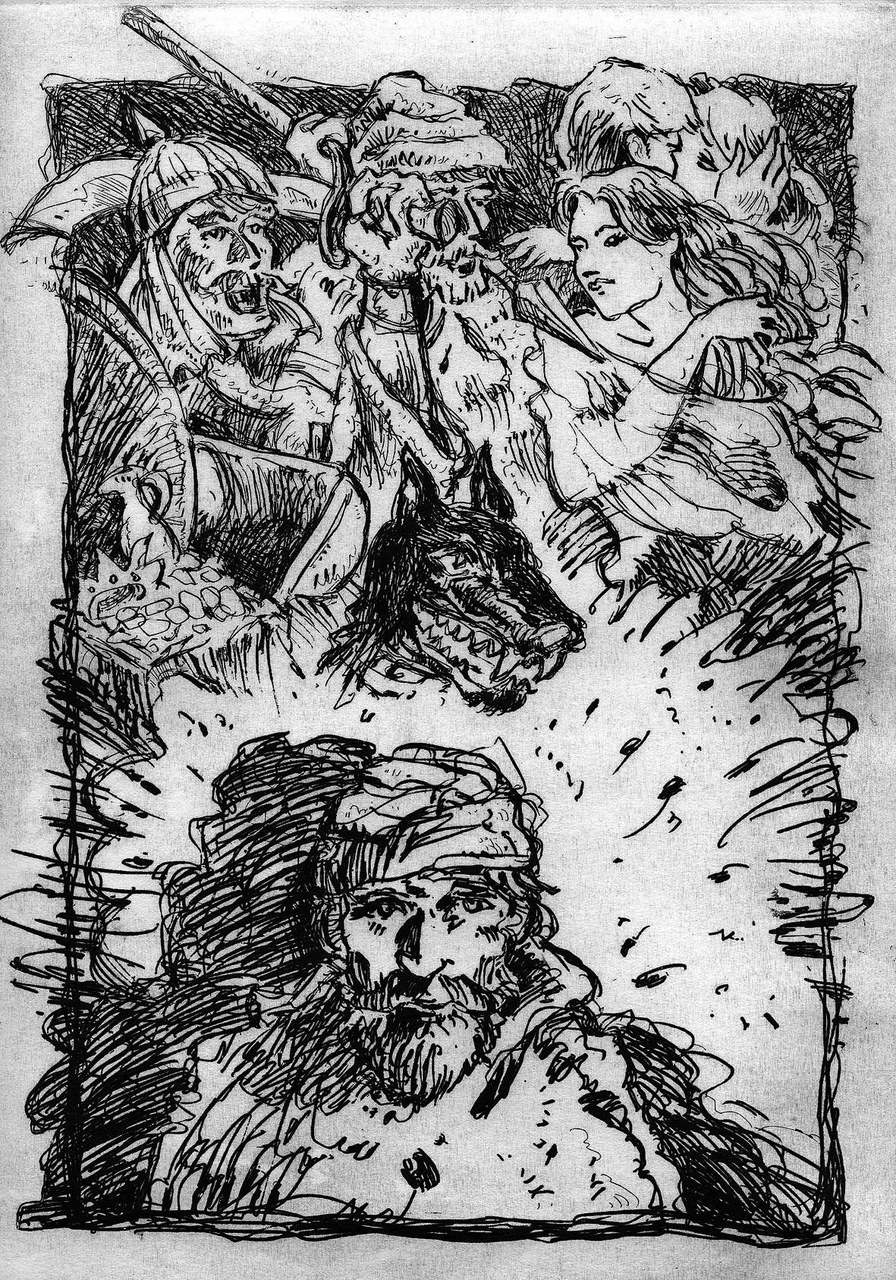 fig. 5 Gabriele Genini,&nbsp;Eufemia, acquaforte, 21x27 cm, 2012
