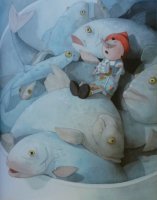 Fig. 6. Quentin Gr&eacute;ban, Pinocchio nella padella del pescatore
