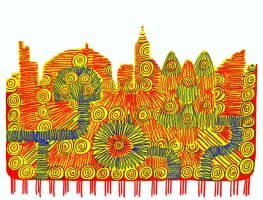 fig. 3 Joe Kuth,&nbsp;Eudoxia, guazzo e pastello colorato su carta da acquarello, 2014
