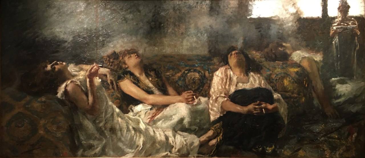 fig. 6 Gaetano Previati,&nbsp;Fumatrici di haschisch, 1887
