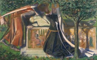 fig. 7 Dante Gabriel Rossetti,&nbsp;La tomba di Art&ugrave;&nbsp;(1860), acquarello su carta, 23,5 x 36,8, London, Tate Gallery

