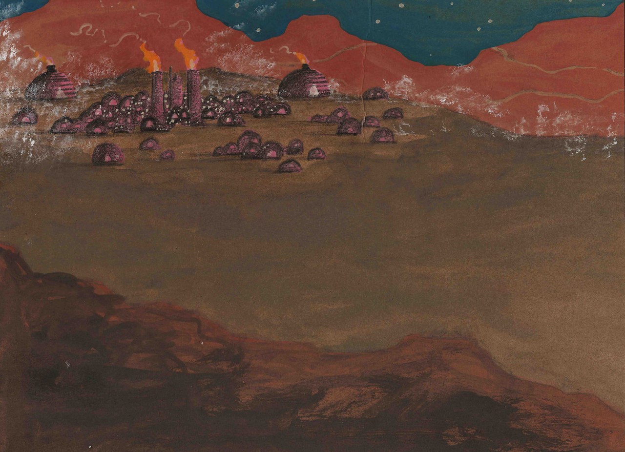 fig. 1 Joe Kuth,&nbsp;Irene, guazzo e grafite su cartone, 2015
