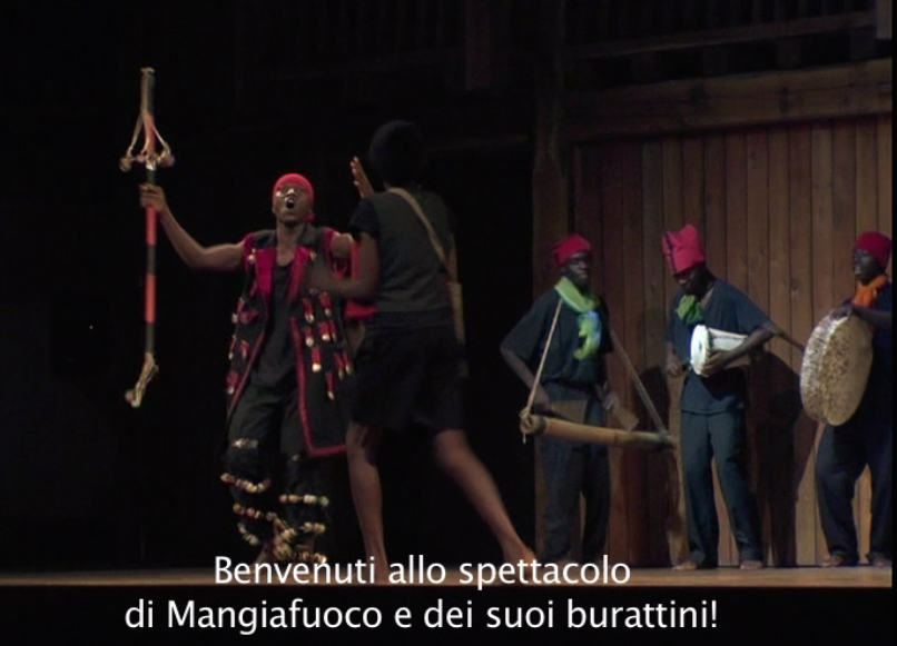 Fig. 3 Lo spettacolo di Mangiafuoco
