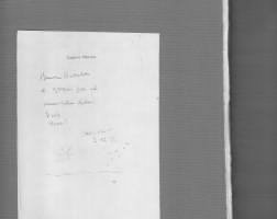 Foglietto di dedica autografo conservato nella copia del libro in&nbsp;possesso del Museo Bodoniano di Parma
