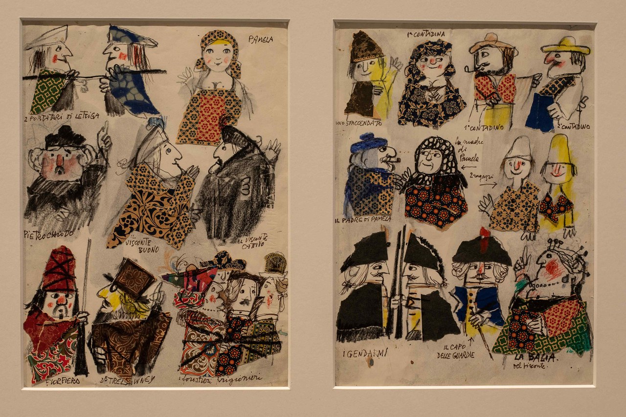 Fig. 3 Allestimento della mostra Favoloso Calvino, a cura di Mario Barenghi (Roma, Scuderie del Quirinale, 13 ottobre 2023-4 febbraio 2024). Foto di &copy;Alberto Novelli &copy;Electa
