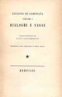 
Fig. 1 Frontespizio dei Dialoghi e saggi di Luciano di Samosata (Bompiani, 1944)
