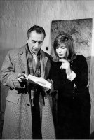 Fig. 2 Monica Vitti sul set insieme a Michelangelo Antonioni
