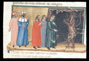 fig.&nbsp;1&nbsp;Maestro degli Antifonari padovani,&nbsp;Minosse, Londra, British Library, Egerton 943, f. 10r, Inf., V
