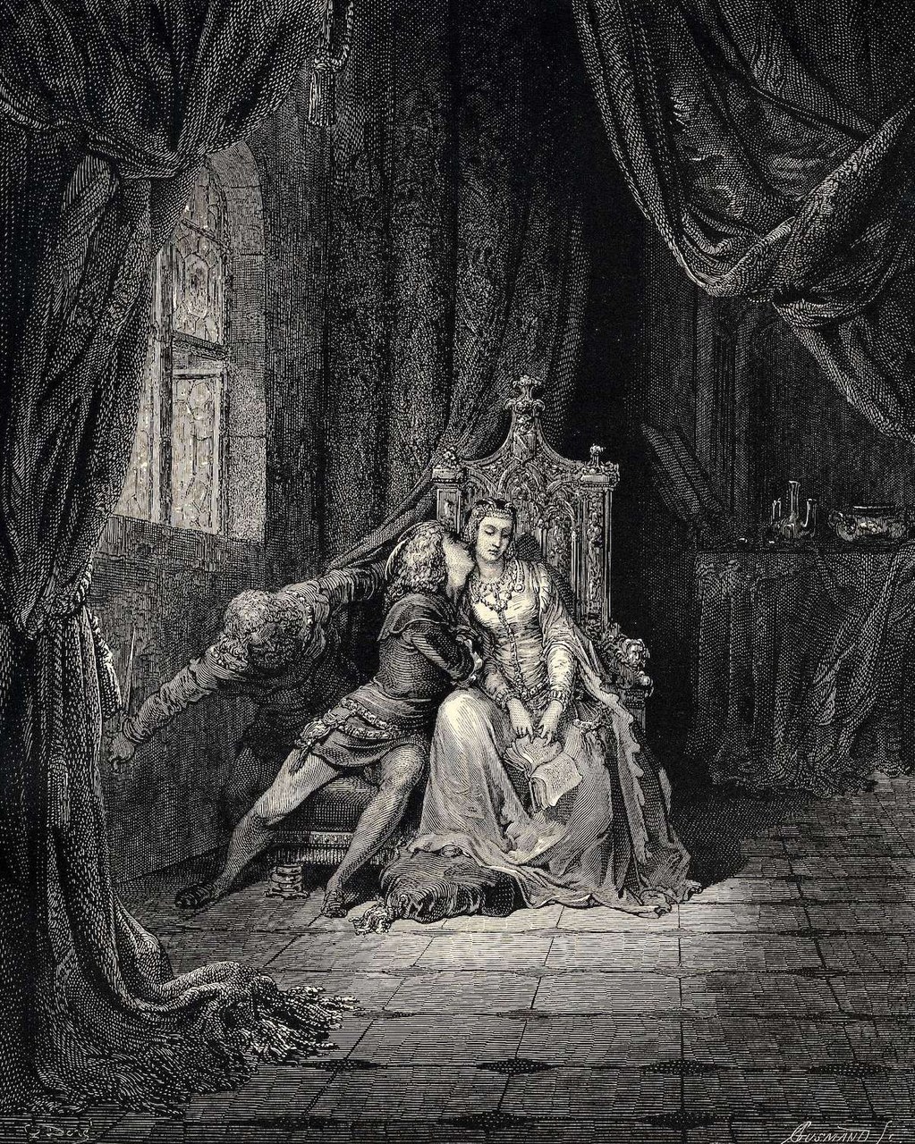 fig. 4 Gustave Dor&egrave;,&nbsp;Paolo e Francesca, 1861
