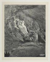 fig. 8 Gustave Dor&eacute;,&nbsp;E caddi come corpo morto cade (Inferno, canto V), 1861
