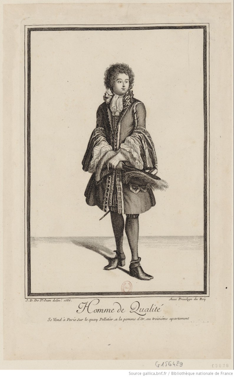 Fig. 3 Jean Dieu de Saint-Jean, Homme de qualit&eacute;, 1686 (gallica.bnf.fr / BnF).
