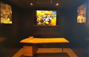 Fig. 4 La sezione del museo Spazi900 dedicata a Italo Calvino. Fonte: Portale Spazi900 &copy;BNCR
