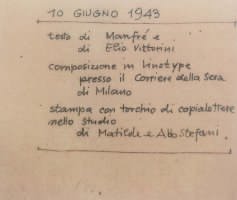 
Fig. 2 Scritta di Albe Steiner apposta sul retro del volantino Dieci giugno, collezione privata, Studio Origoni Steiner, Milano

