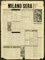 
Fig. 4 Studi per la prima pagina di Milano Sera (1945) con la grafica di Albe Steiner
