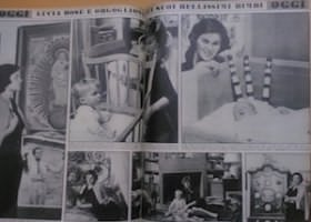 Lucia Bos&egrave; ritratta in un&nbsp;articolo di Oggi, 5 dicembre 1957
