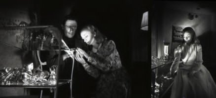 Rina Morelli (Laura) e Paolo Stoppa (Tom) in Zoo di vetro di Tennessee Williams, regia di Luchino Visconti (1946), Museo Biblioteca dell&rsquo;Attore di Genova.
