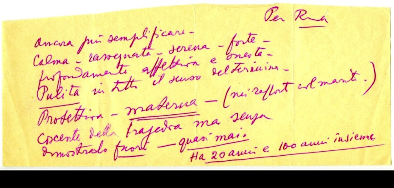 Biglietto autografo di Luchino Visconti indirizzato a Rina Morelli, Fondo Stoppa, &copy; Museo Biblioteca dell&rsquo;Attore, Genova.&nbsp;
