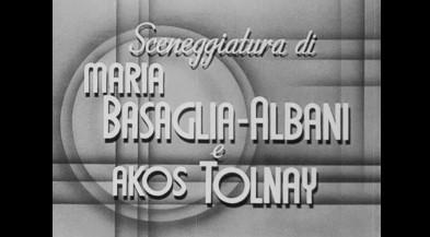 Fig. 3 Maria Basaglia-Albani, accreditata come sceneggiatrice di &ldquo;Pap&agrave; Lebonnard&rdquo; (1939), girato in parte negli stabilimenti Scalera, Roma
