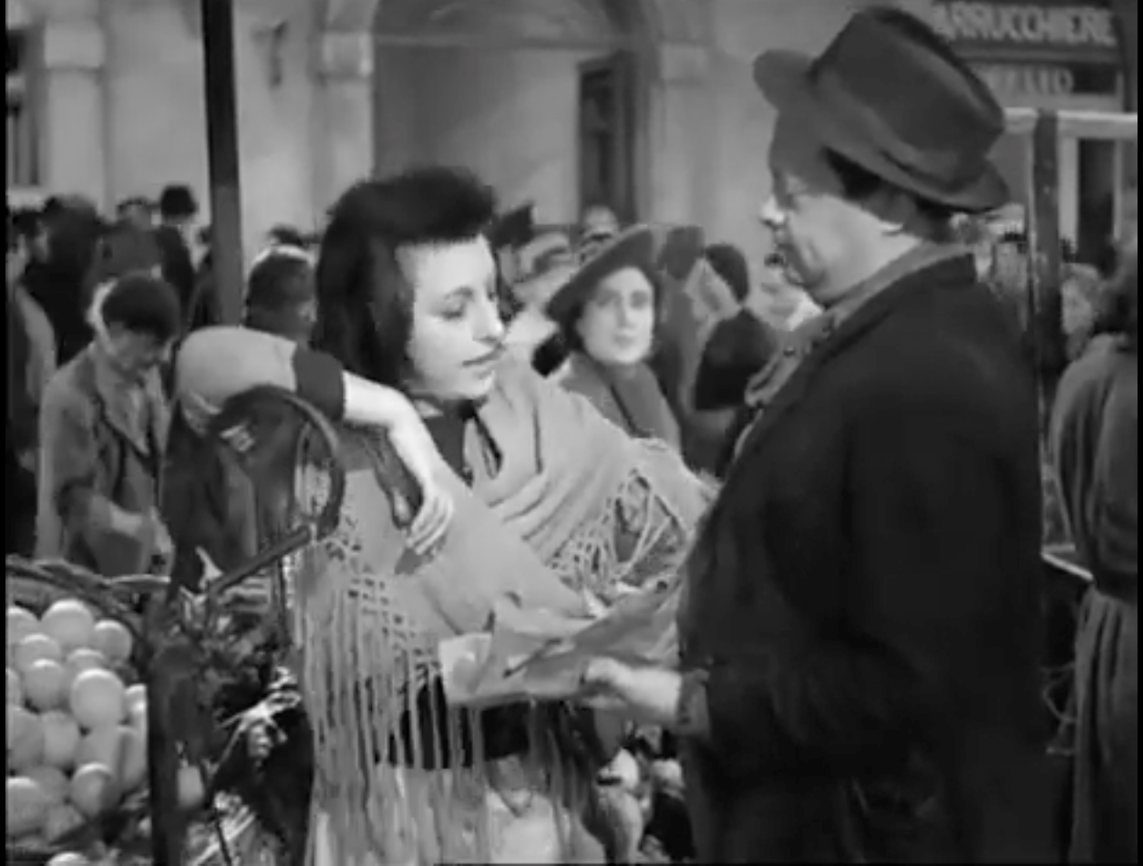 Fig. 1: Screenshot da terzi del film Campo de&rsquo; Fiori (di Mario Bonnard, 1943)
