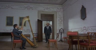 Fig. 3 Marco Ferreri e Alberto Lionello in Porcile (1969) di Pier Paolo Pasolini
