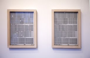 Silvia Giambrone, &quot;Autoritratto (Io nel settembre 2009 all&rsquo;altezza di un universo senza risposte)&quot;, 2010, 9 fogli di acetato trasferibili, (particolare dell&rsquo;opera)
