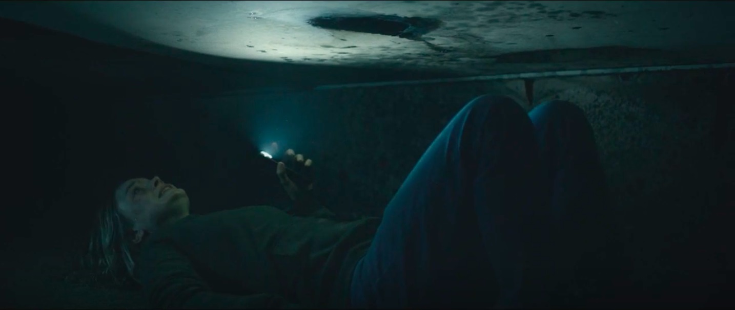Fig. 7: Sam (Bella Heathcote) intrappolata tra le mura della casa parallela in Relic (N. E. James, 2020). Screenshot da terzi del film.
