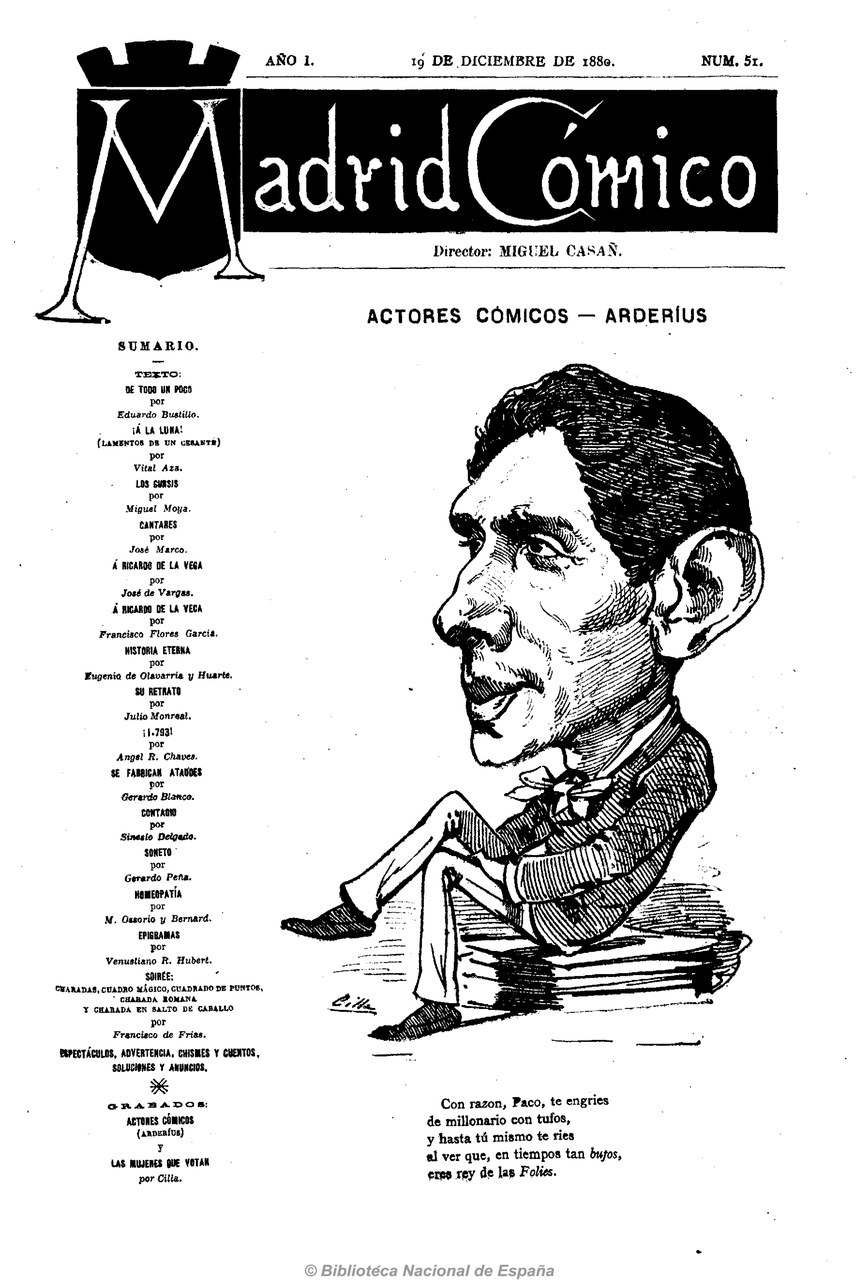 Fig. 1 Madrid C&oacute;mico, 19 de diciembre de 1880.
