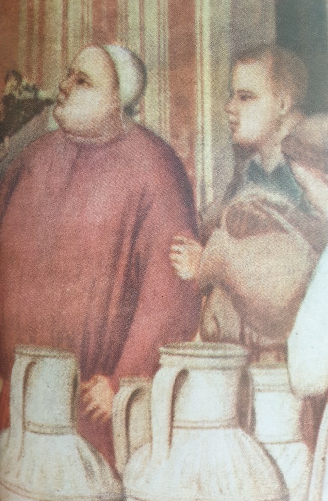 Fig. 2 Giotto, Nozze di Cana (particolare), 1303-1305, Cappella degli Scrovegni, Padova
