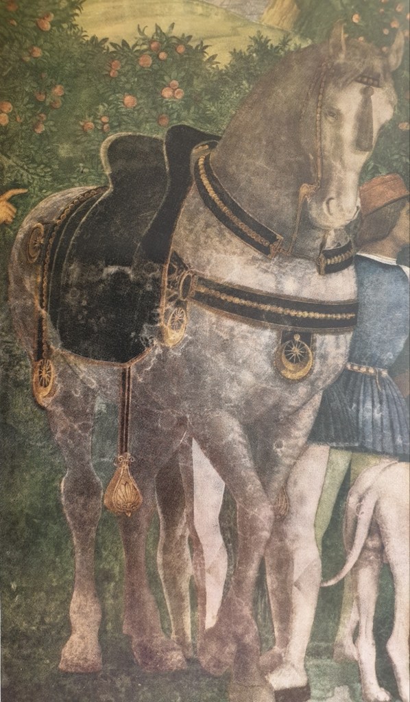 
Fig. 4 A. Mantegna, Il ritorno dalla caccia (particolare), 1465 ca.-1474, Castello di San Giorgio (Camera degli sposi), Mantova
