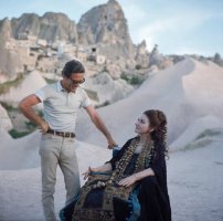 Pier Paolo Pasolini e Maria Callas sul set del film&nbsp;Medea&nbsp;&copy; Mario Tursi
