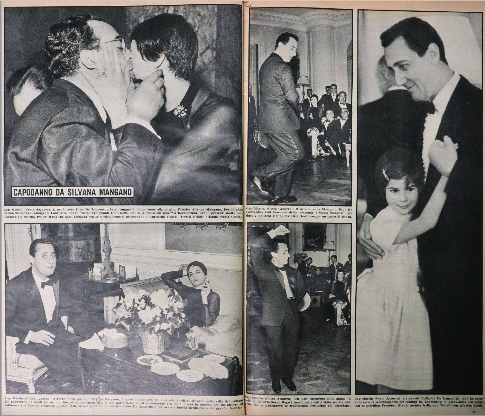 Fig. 5 S.A., &lsquo;Capodanno da Silvana Mangano&rsquo;, Oggi, 2, 14/01/1960, p. 5.
