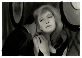 Monica Vitti in una scena de L&rsquo;eclisse rappresentata da Manuele Fior, &copy; Manuele Fior
