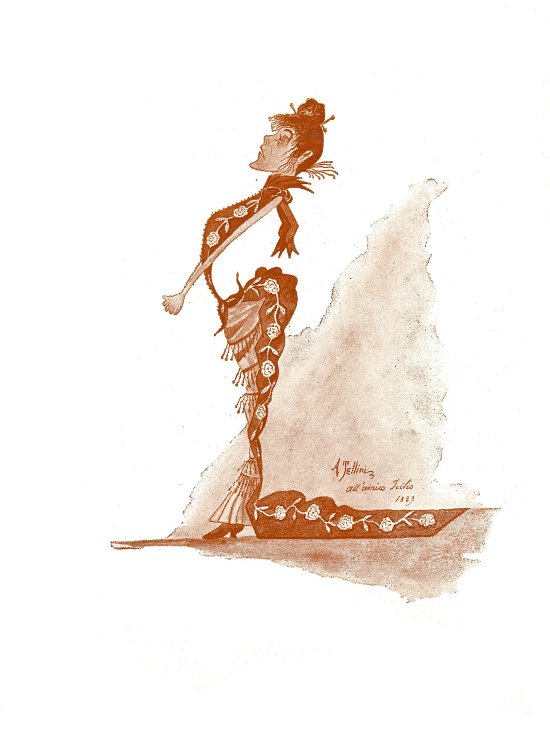 A.Tellini, Caricatura in acquarello di Eleonora Duse, in L. Rasi, La caricatura e i comici italiani, 1907 A.Tellini, Caricatura in acquarello di Eleonora Duse, in L. Rasi, La caricatura e i comici italiani, 1907