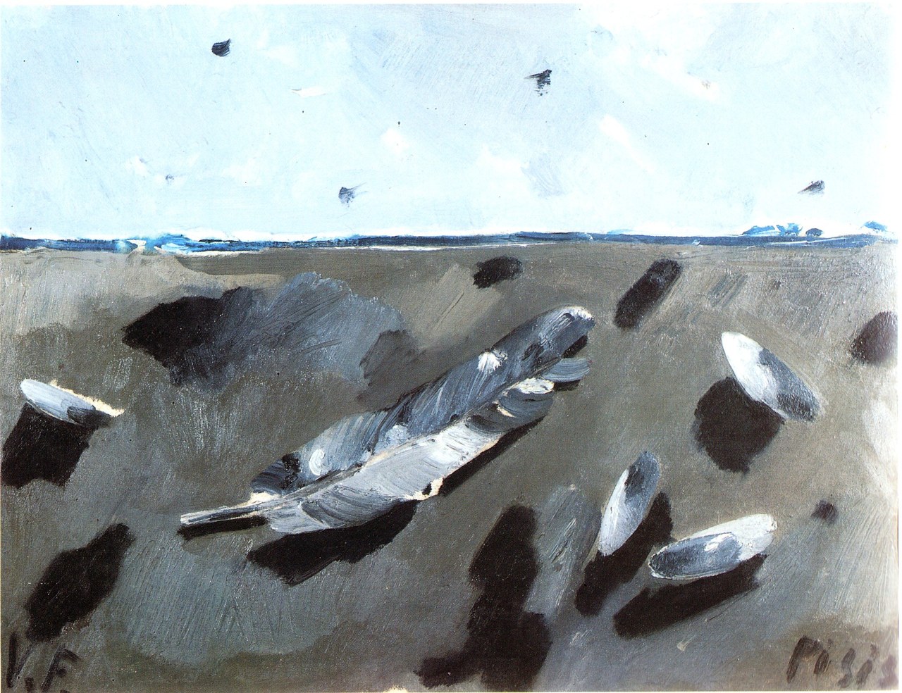Filippo de Pisis, Natura morta con la penna, 1953 Filippo de Pisis, Natura morta con la penna, 1953