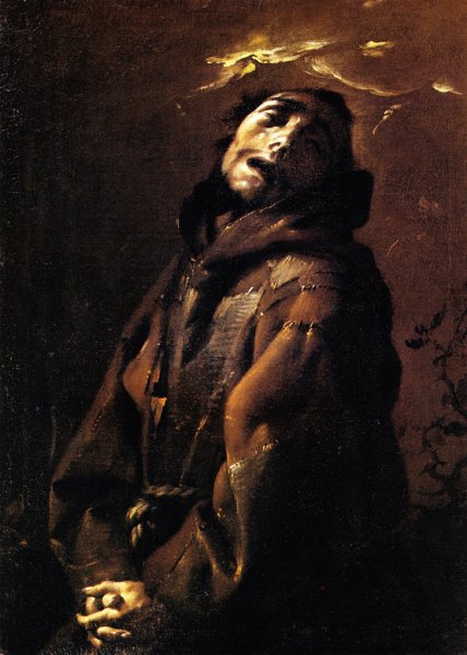Francesco Cairo, San Francesco in estasi, olio su tela, 1630-1633c. Francesco Cairo, San Francesco in estasi, olio su tela, 1630-1633c.