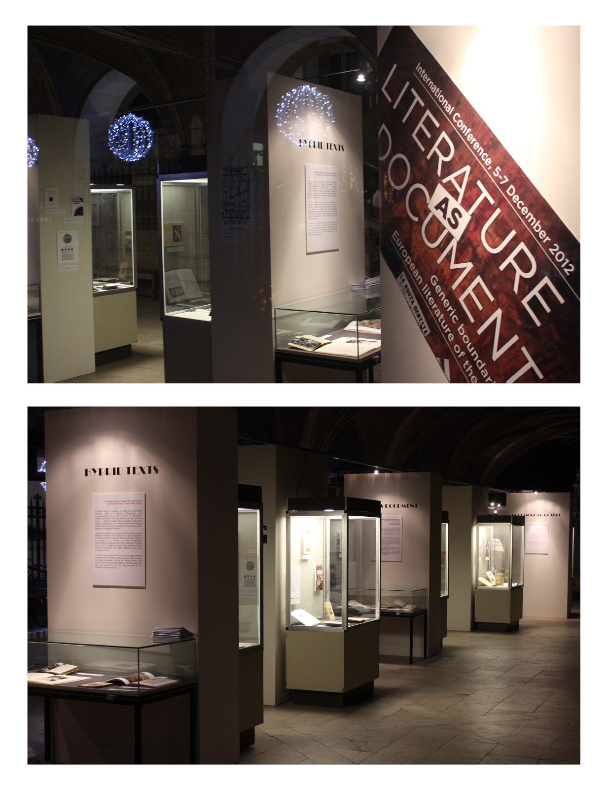 Panoramica della mostra Literature as Document. Visual culture of the Thirties, Lovanio, Belgio, 2012 –2013 © Anne Reverseau Panoramica della mostra Literature as Document. Visual culture of the Thirties, Lovanio, Belgio, 2012 –2013 © Anne Reverseau