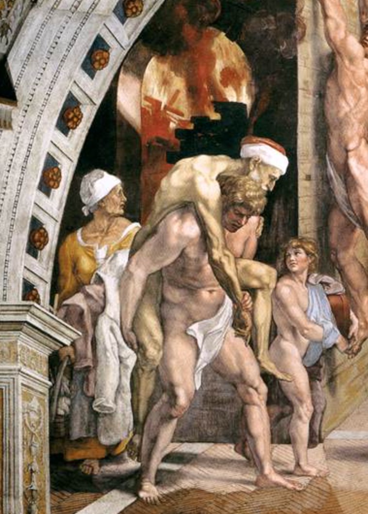 Incendio di Borgo, Raffaello e aiuti (1514)
