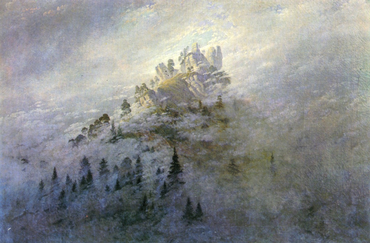 Caspar David Friedrich, Nebbia mattutina in montagna, 1808 Caspar David Friedrich, Nebbia mattutina in montagna, 1808