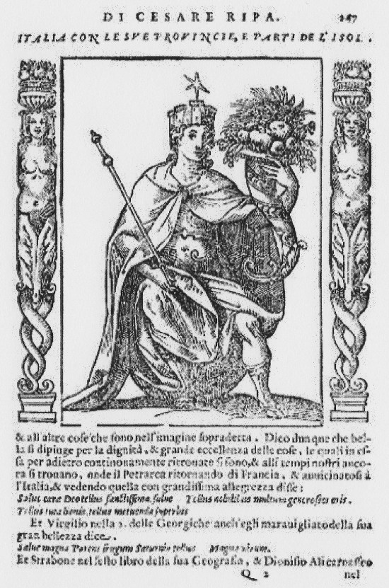 Rappresentazione dell’Italia in Cesare Ripa, Iconologia, 1603