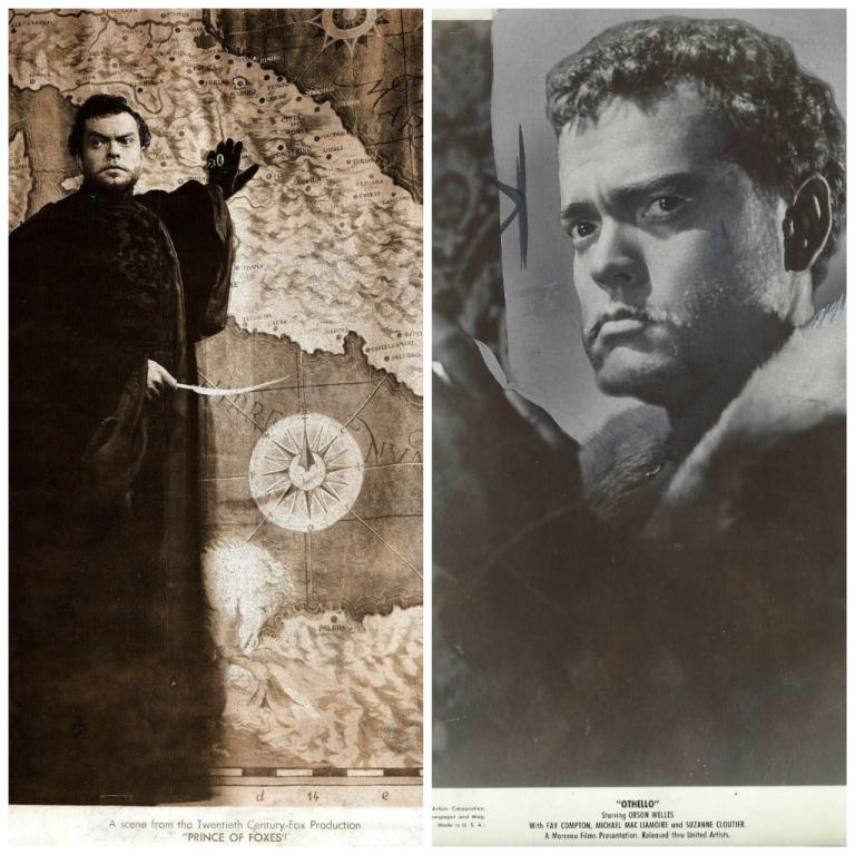 Fig. 2 Orson Welles nella parte di Cesare Borgia in The Prince of Foxes (1949) di Henry King e nella parte di Otello nel film omonimo (1951)
